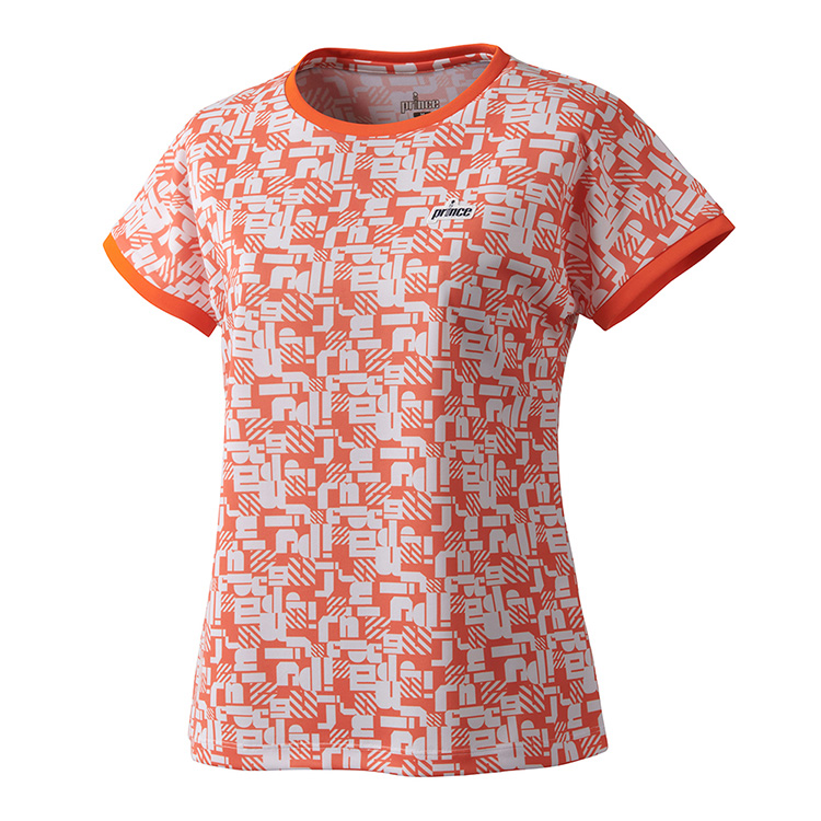 プリンスゲームシャツ 吸汗速乾、UPF50+（ライトスムース素材）（WF2082）(サイズ 140 オレンジ（028）): ウェアテニス用品の公式通販