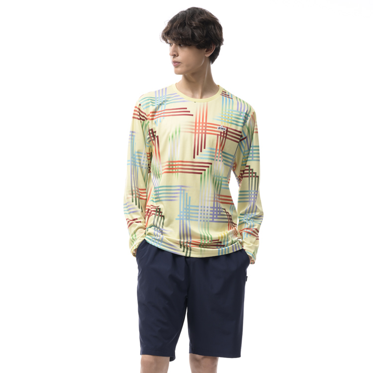 ロングスリーブシャツ 吸汗速乾、UPF50、リサイクル （ ソフトメッシュドライ 素材 ） MS6005