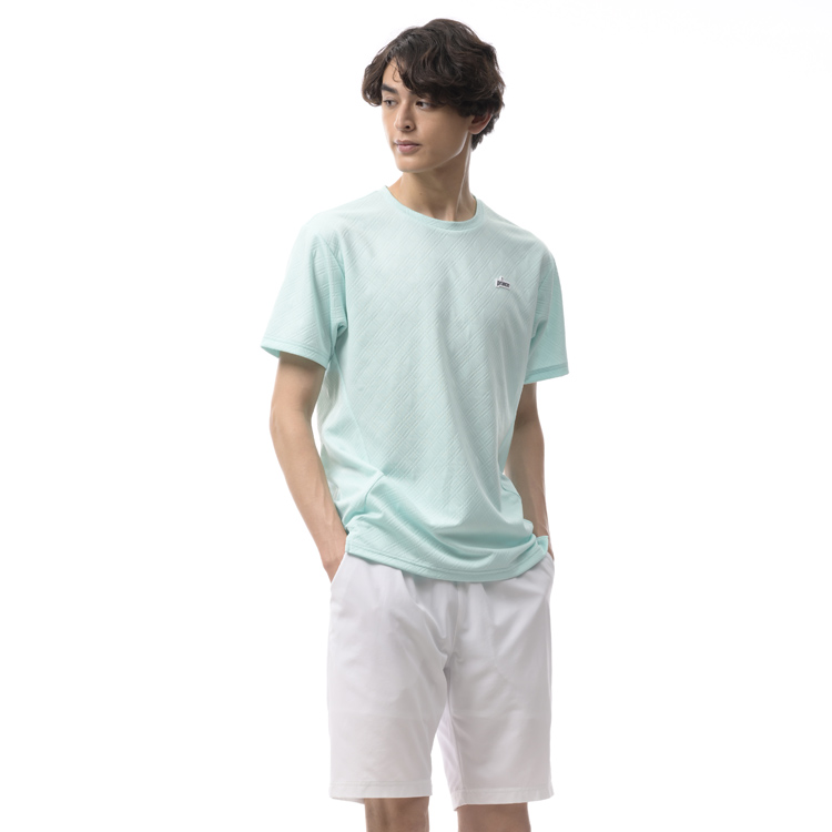 ゲームシャツ 吸汗速乾、UPF30、遮熱 （ ソルケアバイアスチェックジャガード 素材 ） MS6006