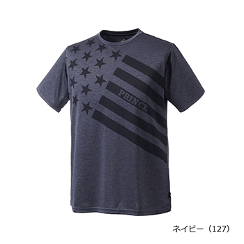 プリンスTシャツ UPF50、汗じみ防止 （ カラーメランジ 素材