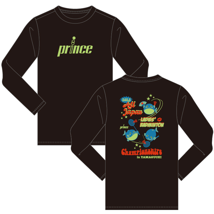 ロングTシャツ（ブラック）第20回全日本レディースバドミントン競技大会大会記念