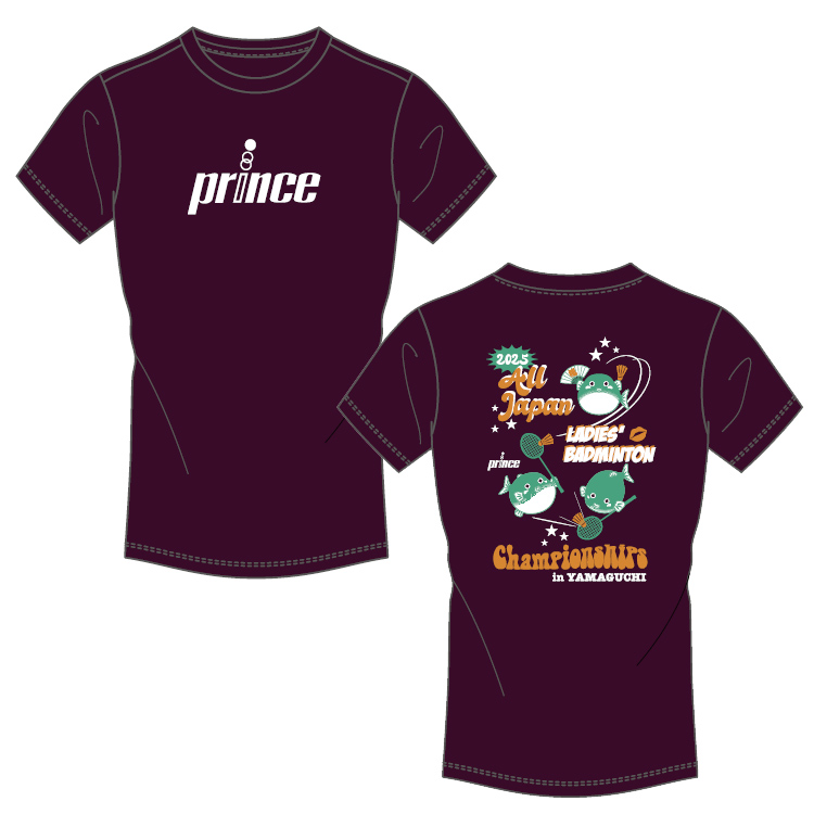 Tシャツ（パープル）第20回全日本レディースバドミントン競技大会大会記念